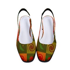 Space Pattern Multicolour Women s Classic Slingback Heels