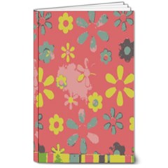 Flowers Pattern 8  X 10  Softcover Notebook