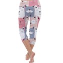 Cute Seamless Pattern With Cats Capri Yoga Leggings View4