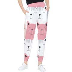 Cute Seamless Pattern With Cats Women s Tapered Pants by Simbadda