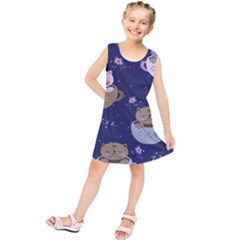 Cute Kittens Sleep Sweetly Mugs Kids  Tunic Dress by Simbadda