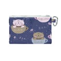 Cute Kittens Sleep Sweetly Mugs Canvas Cosmetic Bag (Medium) View2