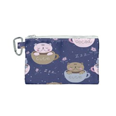 Cute Kittens Sleep Sweetly Mugs Canvas Cosmetic Bag (small) by Simbadda