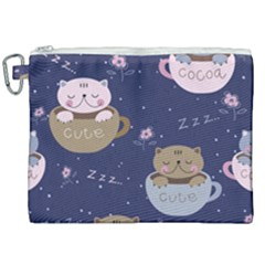 Cute Kittens Sleep Sweetly Mugs Canvas Cosmetic Bag (xxl) by Simbadda