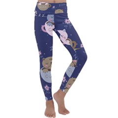 Cute Kittens Sleep Sweetly Mugs Kids  Lightweight Velour Classic Yoga Leggings by Simbadda