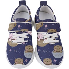 Cute Kittens Sleep Sweetly Mugs Kids  Velcro Strap Shoes by Simbadda