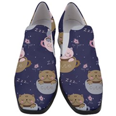 Cute Kittens Sleep Sweetly Mugs Women Slip On Heel Loafers by Simbadda