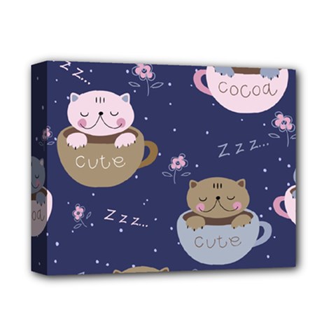 Cute Kittens Sleep Sweetly Mugs Deluxe Canvas 14  X 11  (stretched) by Simbadda