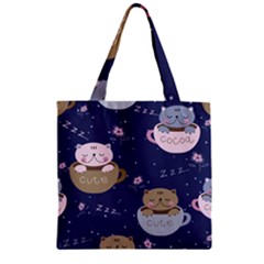 Cute Kittens Sleep Sweetly Mugs Zipper Grocery Tote Bag by Simbadda