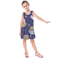 Cute Kittens Sleep Sweetly Mugs Kids  Sleeveless Dress by Simbadda