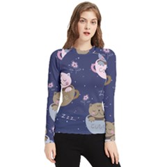 Cute Kittens Sleep Sweetly Mugs Women s Long Sleeve Rash Guard by Simbadda