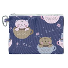 Cute Kittens Sleep Sweetly Mugs Canvas Cosmetic Bag (xl) by Simbadda