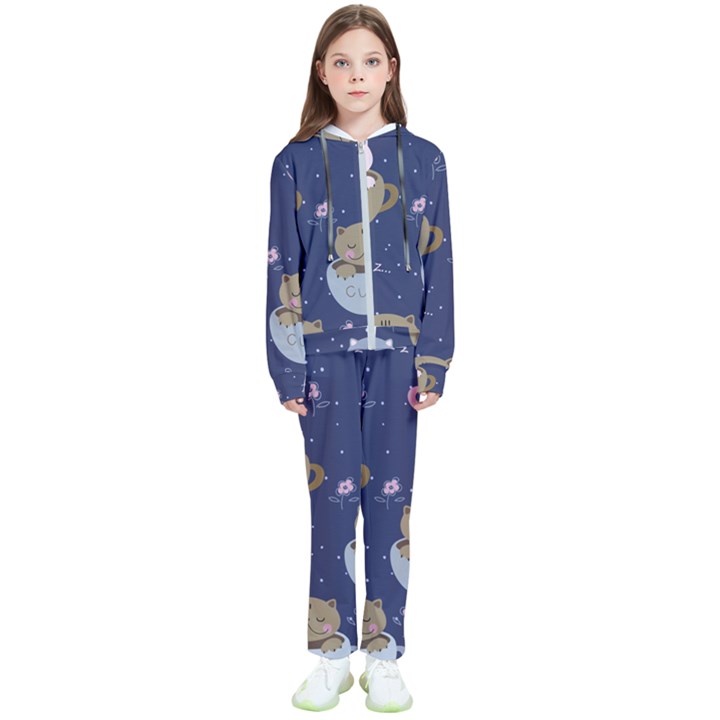 Cute Kittens Sleep Sweetly Mugs Kids  Tracksuit