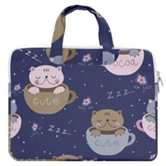 Cute Kittens Sleep Sweetly Mugs Macbook Pro 16  Double Pocket Laptop Bag  by Simbadda