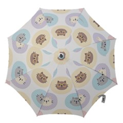 Cute Cat Seamless Pattern Background Hook Handle Umbrellas (small)