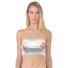 Cute Cat Seamless Pattern Background Bandeau Top by Simbadda