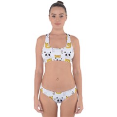 Seamless Pattern Cute Animals Cross Back Hipster Bikini Set by Simbadda