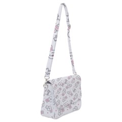 Cute Pattern With Easter Bunny Egg Shoulder Bag With Back Zipper by Simbadda