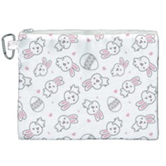 Cute Pattern With Easter Bunny Egg Canvas Cosmetic Bag (xxl) by Simbadda