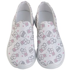 Cute Pattern With Easter Bunny Egg Men s Lightweight Slip Ons by Simbadda