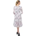 Cute Pattern With Easter Bunny Egg Ruffle End Midi Chiffon Dress View2