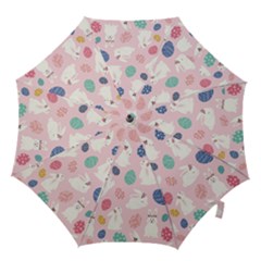 Cute Bunnies Easter Eggs Seamless Pattern Hook Handle Umbrellas (large) by Simbadda