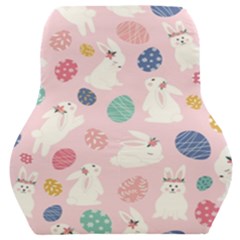 Cute Bunnies Easter Eggs Seamless Pattern Car Seat Back Cushion  by Simbadda