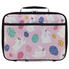 Cute Bunnies Easter Eggs Seamless Pattern Full Print Lunch Bag by Simbadda