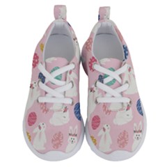 Cute Bunnies Easter Eggs Seamless Pattern Running Shoes by Simbadda