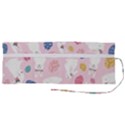 Cute Bunnies Easter Eggs Seamless Pattern Roll Up Canvas Pencil Holder (M) View2