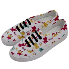 Pattern With Cute Cats Men s Classic Low Top Sneakers by Simbadda