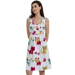 Pattern With Cute Cats Classic Skater Dress