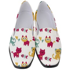 Pattern With Cute Cats Women s Classic Loafer Heels by Simbadda