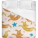 Cute Cats Seamless Pattern With Stars Funny Drawing Kittens Duvet Cover (King Size) View1