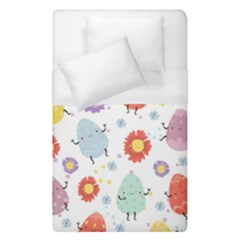 Easter Seamless Pattern With Cute Eggs Flowers Duvet Cover (single Size) by Simbadda