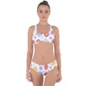 Easter Seamless Pattern With Cute Eggs Flowers Criss Cross Bikini Set View1