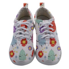 Easter Seamless Pattern With Cute Eggs Flowers Women Athletic Shoes by Simbadda