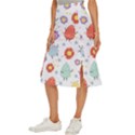 Easter Seamless Pattern With Cute Eggs Flowers Midi Panel Skirt View2