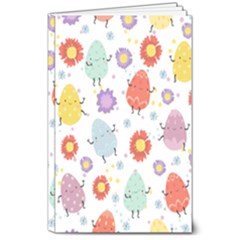 Easter Seamless Pattern With Cute Eggs Flowers 8  X 10  Softcover Notebook