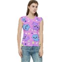 Seamless Pattern With Cute Kawaii Kittens Women s Raglan Cap Sleeve Tee View1