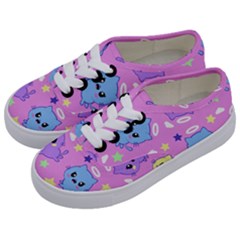 Seamless Pattern With Cute Kawaii Kittens Kids  Classic Low Top Sneakers by Simbadda