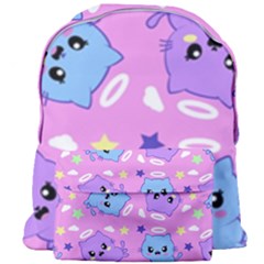 Seamless Pattern With Cute Kawaii Kittens Giant Full Print Backpack