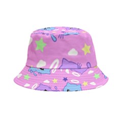 Seamless Pattern With Cute Kawaii Kittens Inside Out Bucket Hat by Simbadda