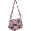 Seamless Pattern Adorable Cat Inside Cup Saddle Handbag View1