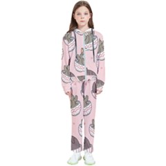 Seamless Pattern Adorable Cat Inside Cup Kids  Tracksuit by Simbadda