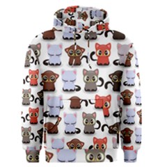 Seamless Pattern With Cute Little Kittens Various Color Men s Core Hoodie by Simbadda