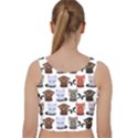 Seamless Pattern With Cute Little Kittens Various Color Velvet Racer Back Crop Top View2