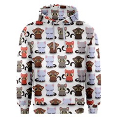 Seamless Pattern With Cute Little Kittens Various Color Men s Overhead Hoodie by Simbadda