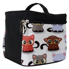 Seamless Pattern With Cute Little Kittens Various Color Make Up Travel Bag (small) by Simbadda