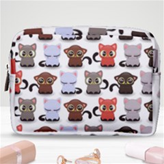 Seamless Pattern With Cute Little Kittens Various Color Make Up Pouch (medium) by Simbadda